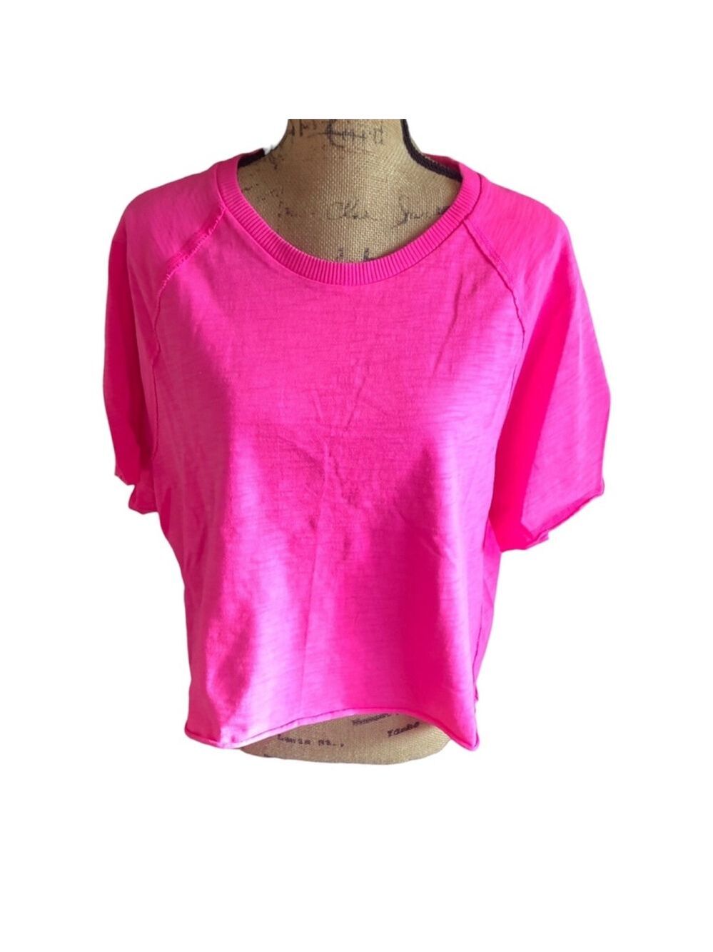 Victoria's Secret PINK Atomic Pink Summer Lounge Cotton T-shirt Size XL